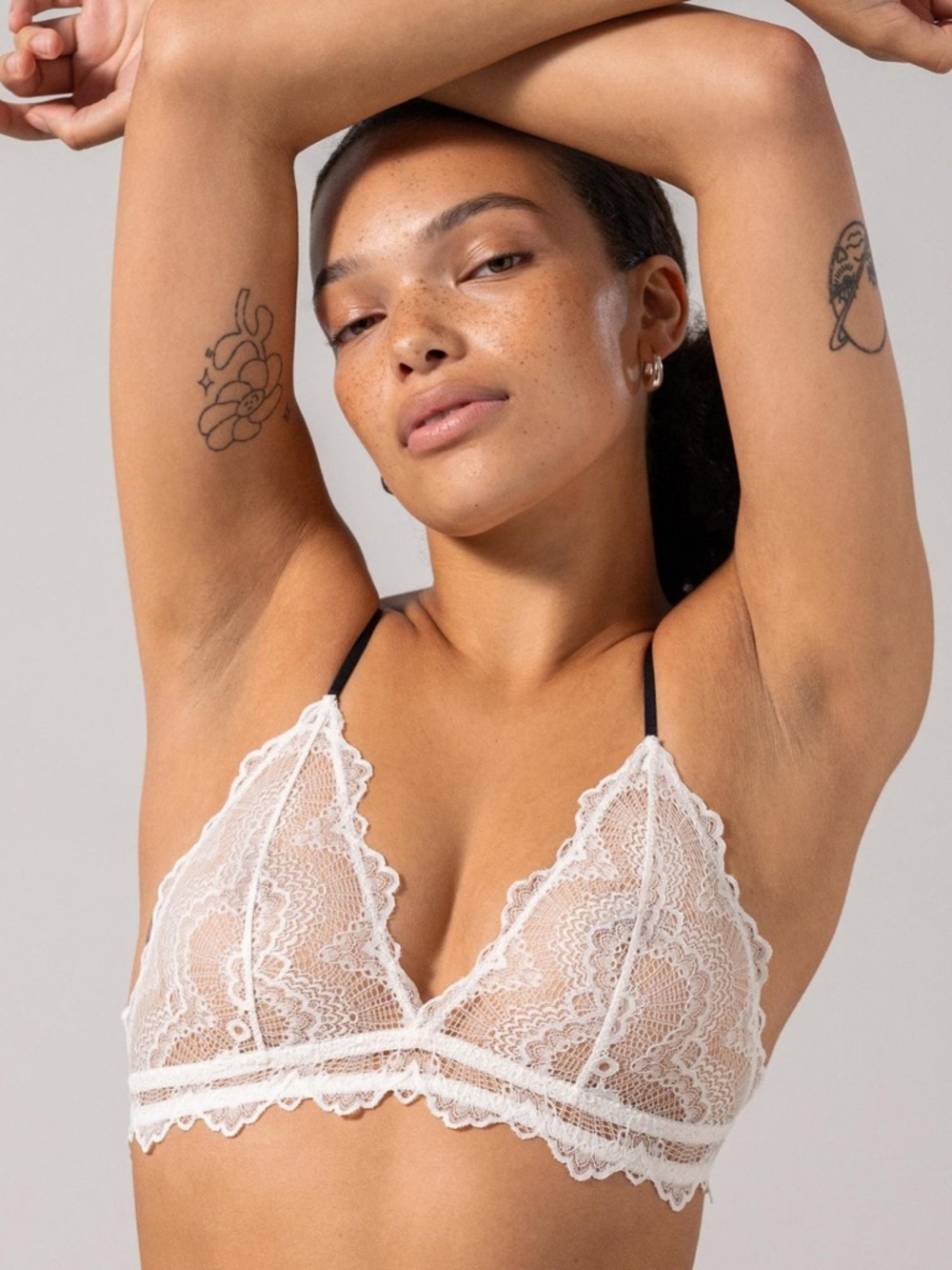 Understatement Lace Triangle Bralette